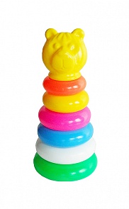 Развивающая игрушка Пирамида из серии зоопарк – Медведь, 22 см. (Спектр, У775veg)